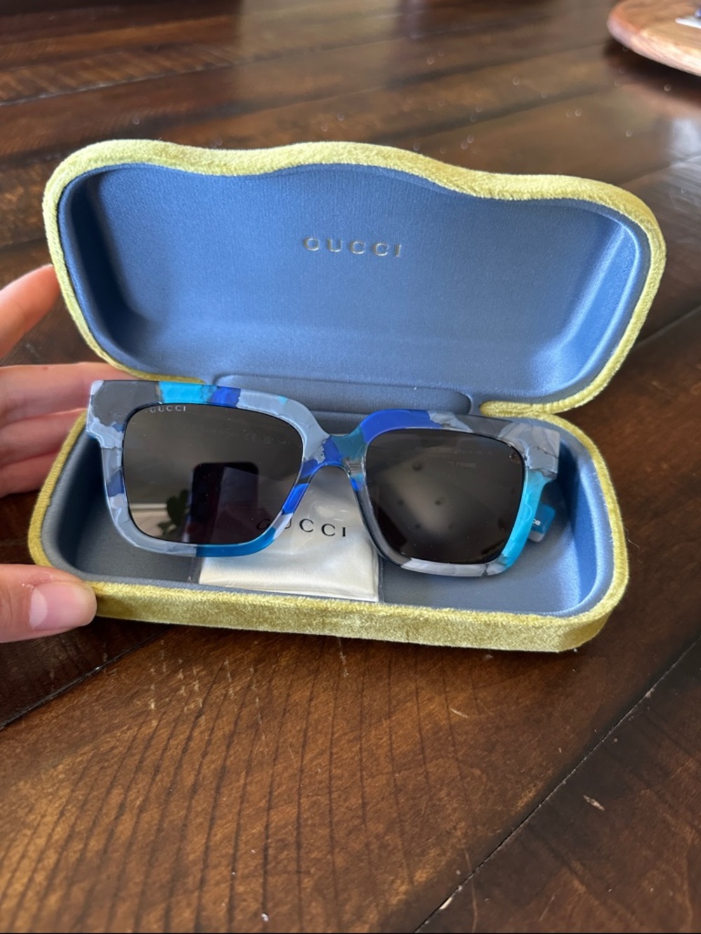 Men’s Gucci Multitone Blue Pattern Sunglasses